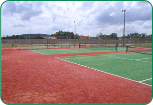 Example of our synthetic grass tennis courts